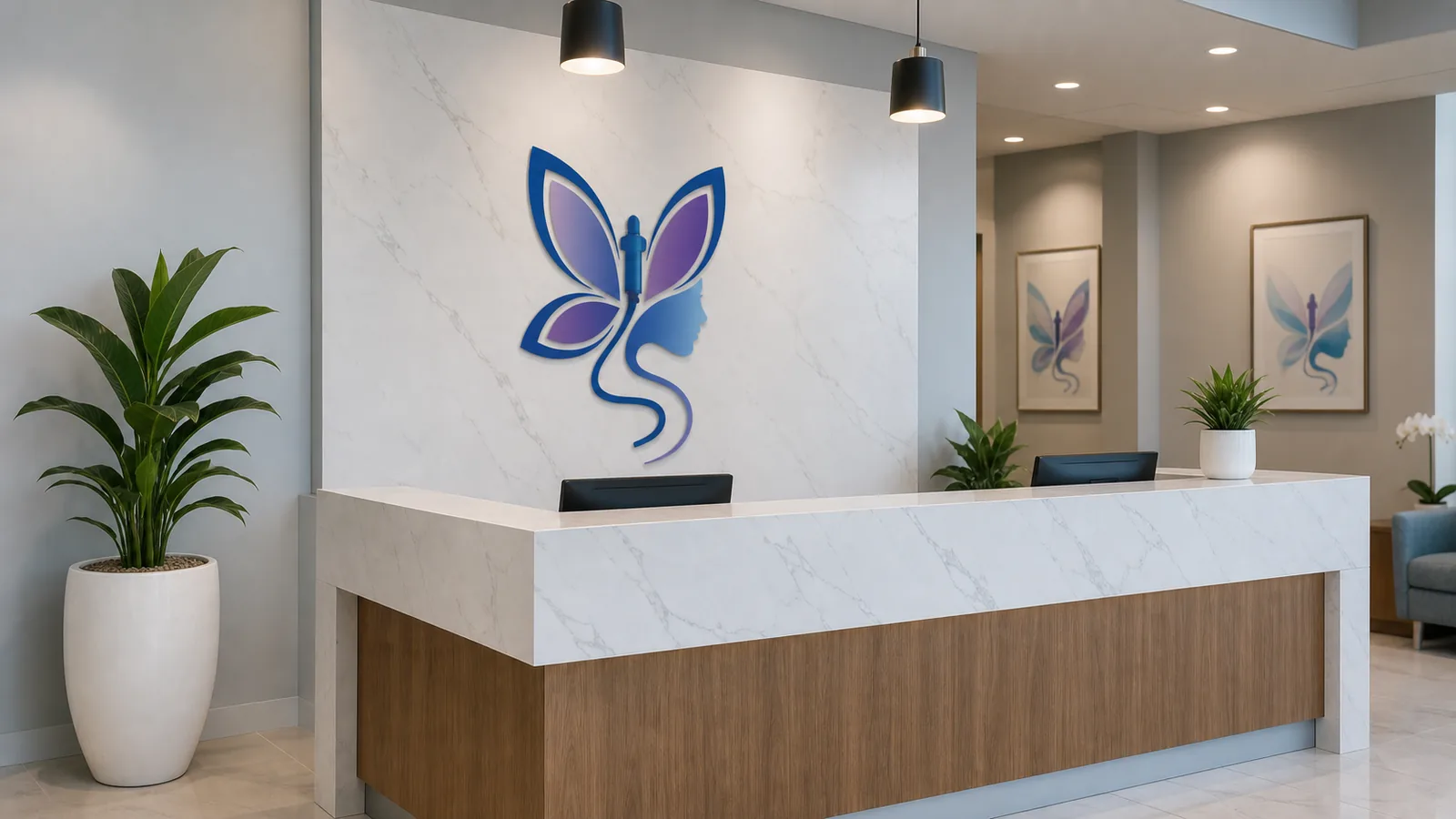 Welcoming reception desk for RGV Dysphagia Diagnostics
