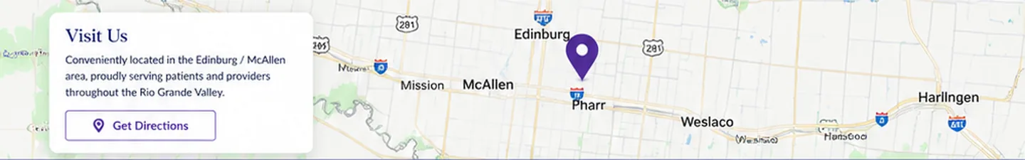 Map-style image showing the McAllen and Rio Grande Valley area